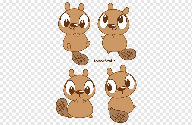 бобры милые мультяшные