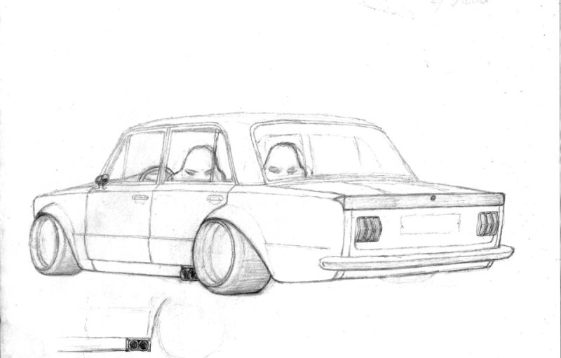 Жигули 2107 рисунок