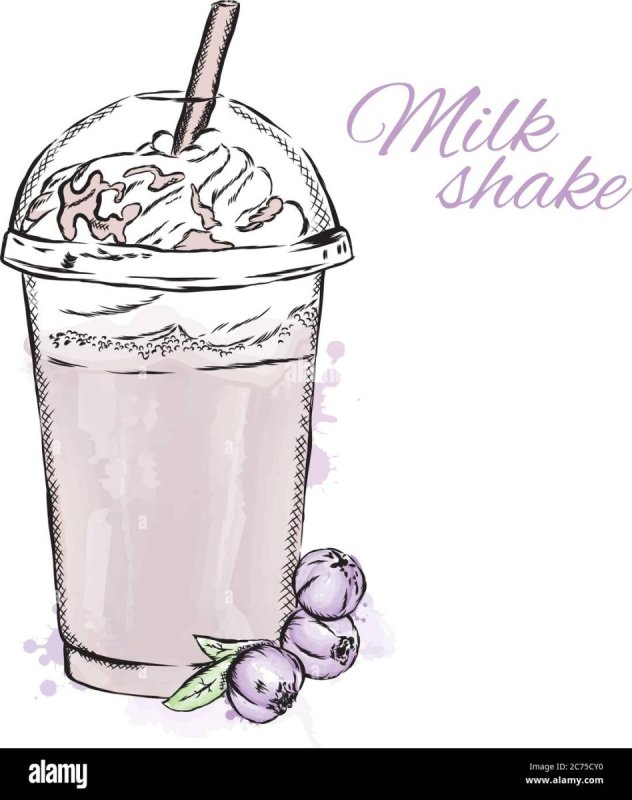 молочный коктейль рисунок