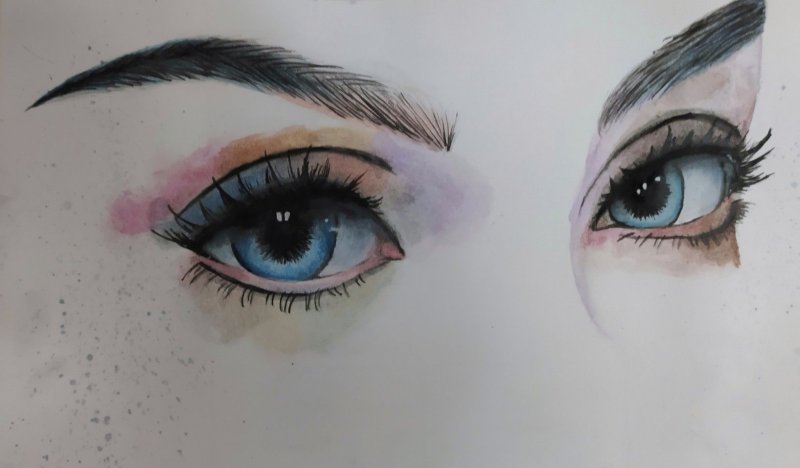 Серые глаза рисунок