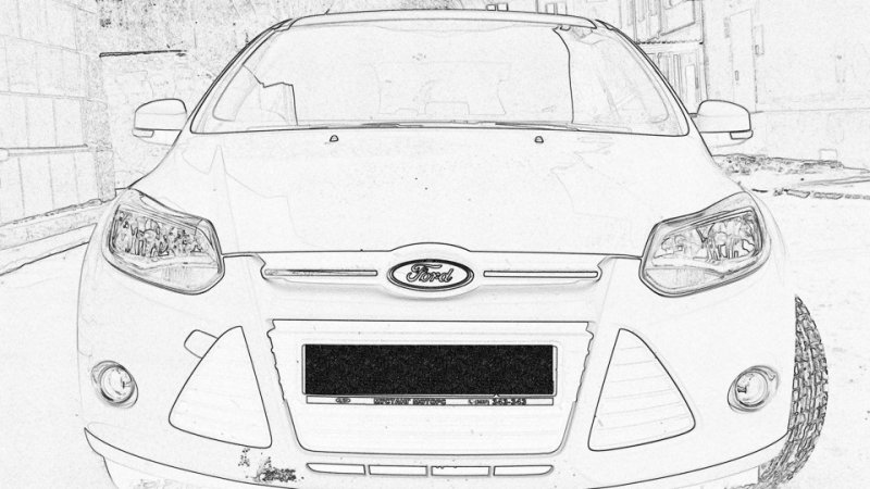 Раскраска Форд фокус 2 седан Рестайлинг