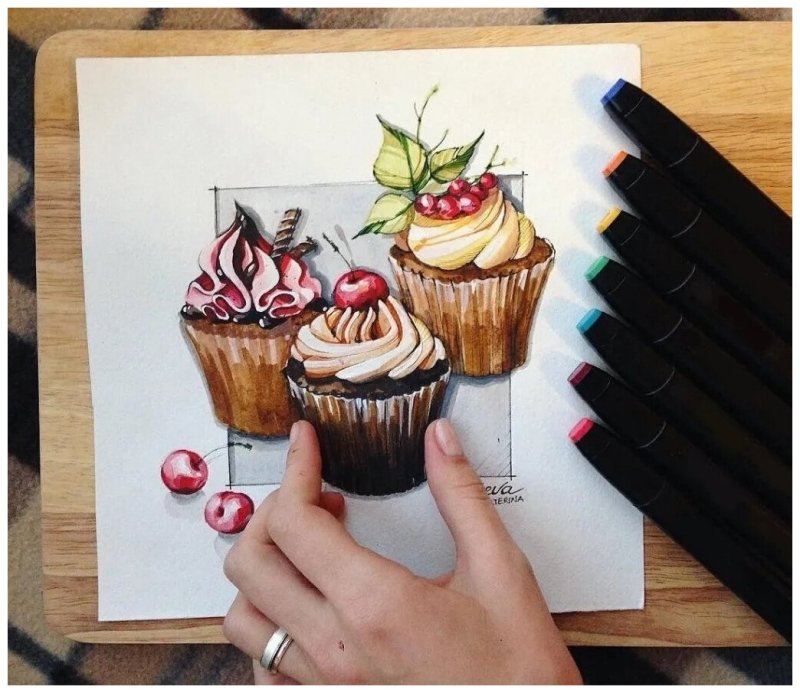 Рисунки маркерами для скетчинга