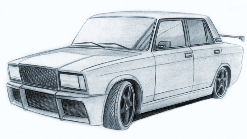 Рисунки Жигули ВАЗ 2107