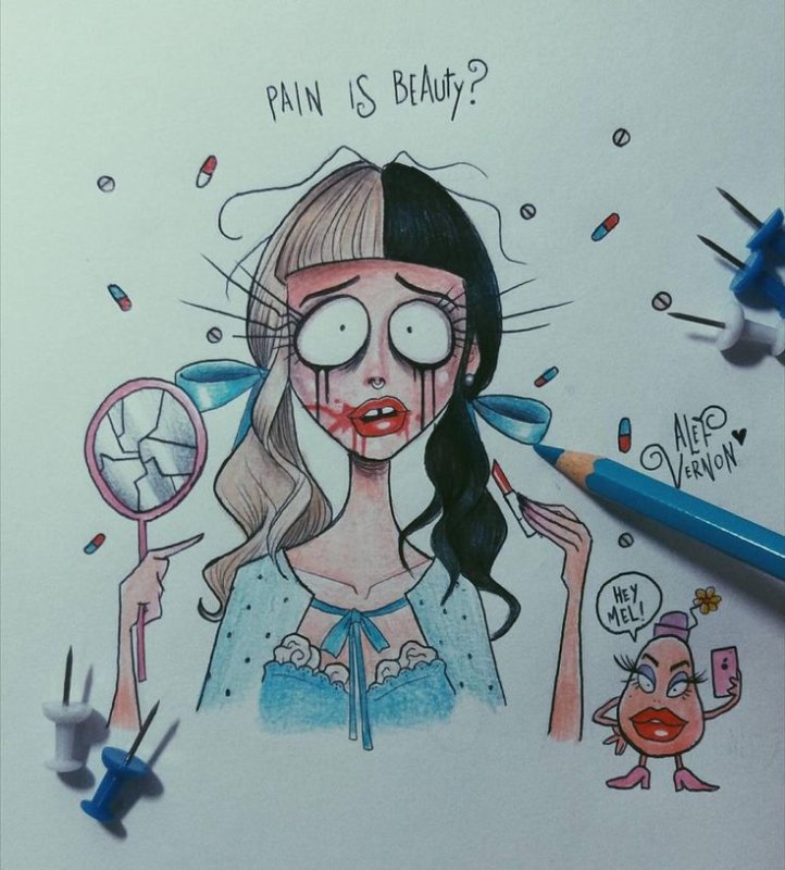 Tim Burton стиль рисования