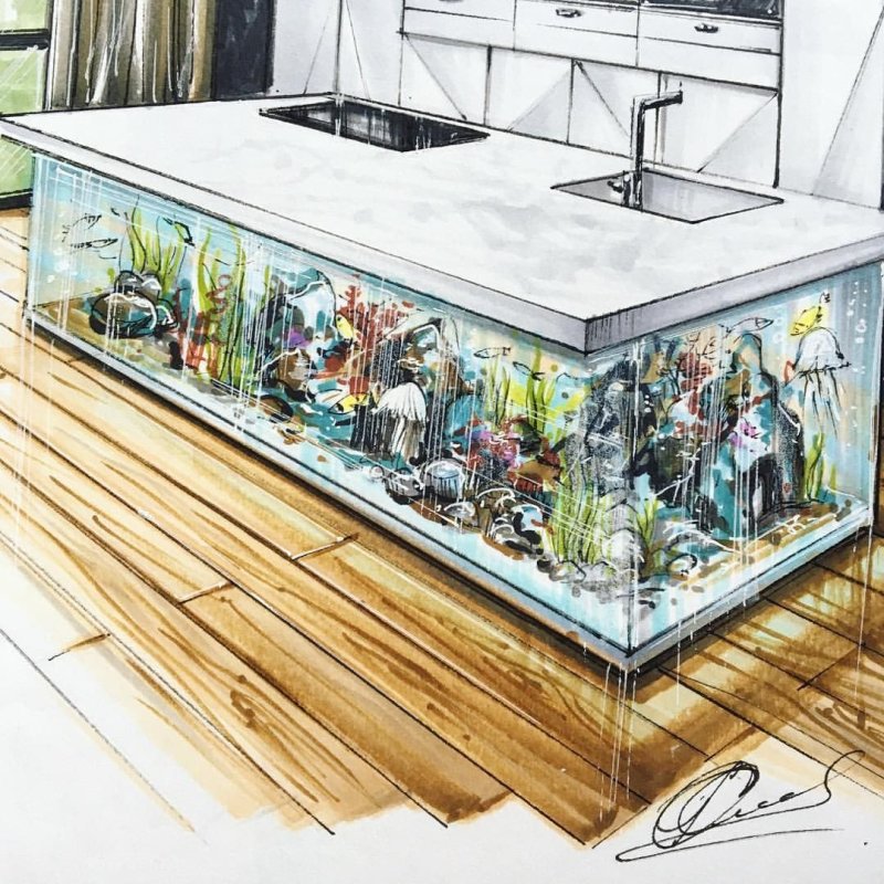 Аквариум Наброски