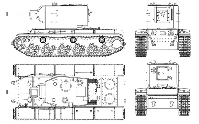 Кв-2 танк чертеж
