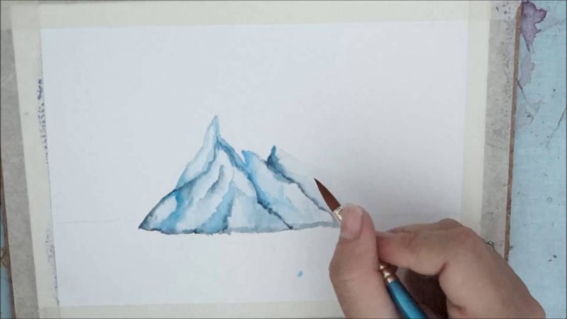 Рисунок ледника карандашом