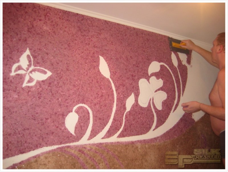 рисунки жидкими обоями