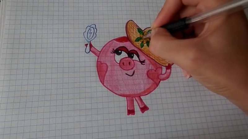 Как рисовать Нюшу