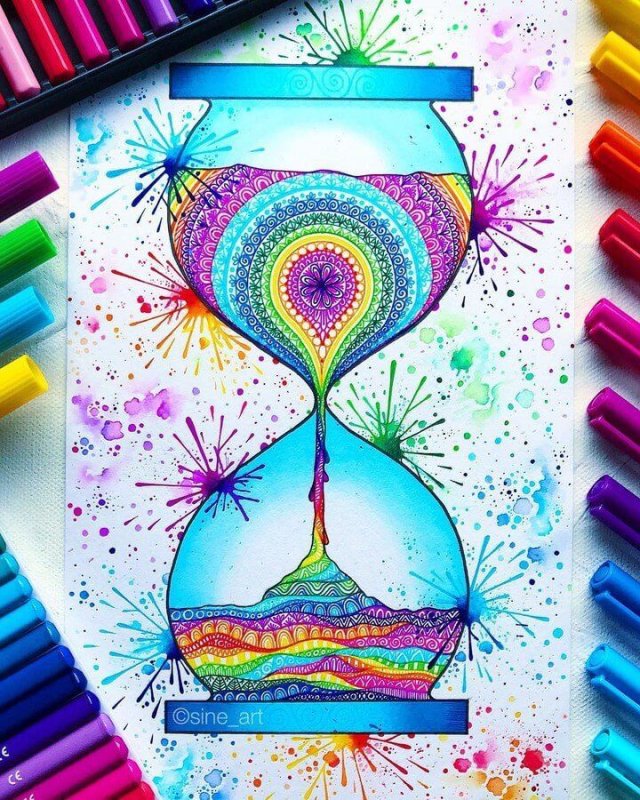 Узоры фломастером