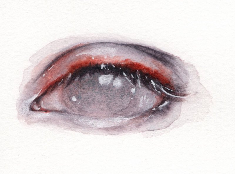 глаза акварелью