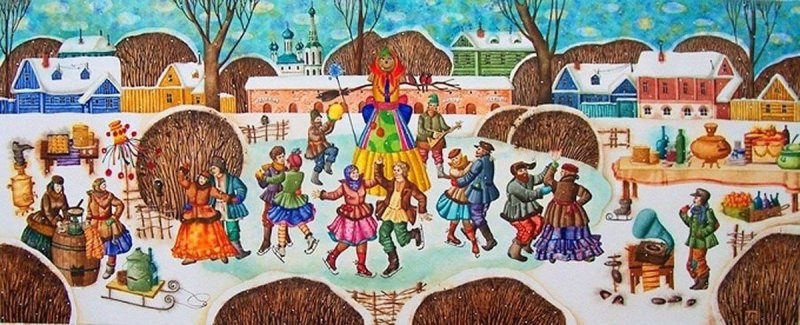 Масленица рисунок для детей