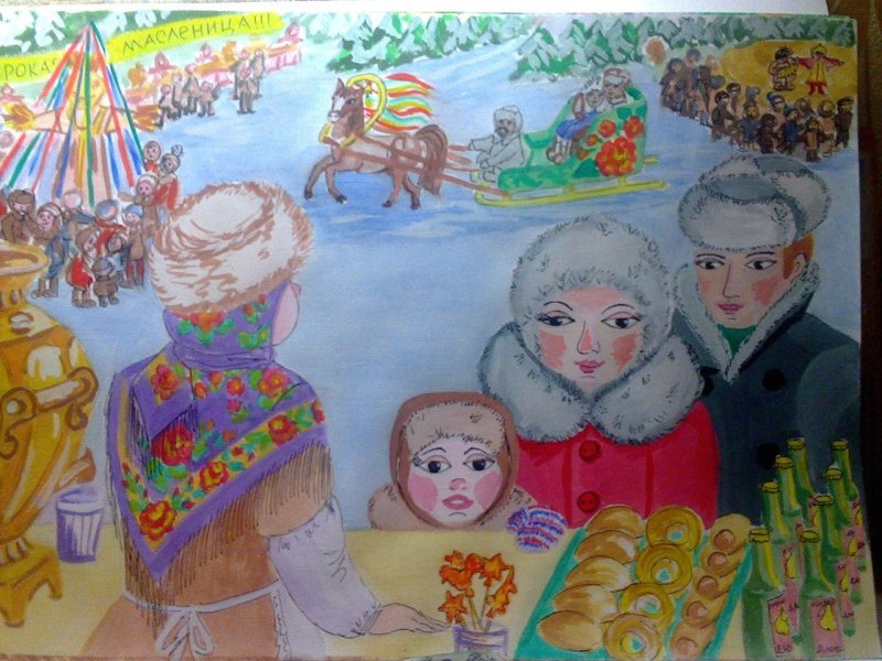 Рисование на тему "ярмарка"