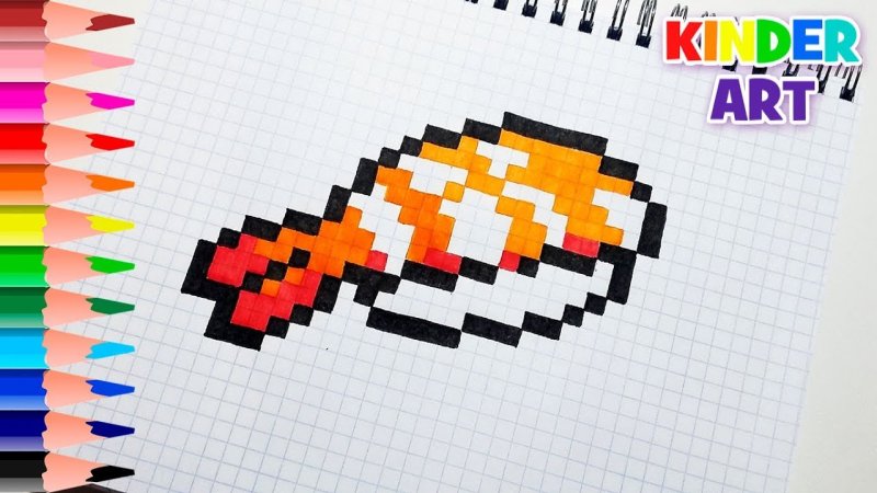 Рисунки по клеточкам радужные