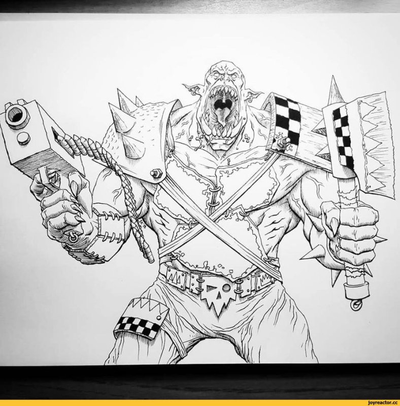 Раскраска вархаммер орки