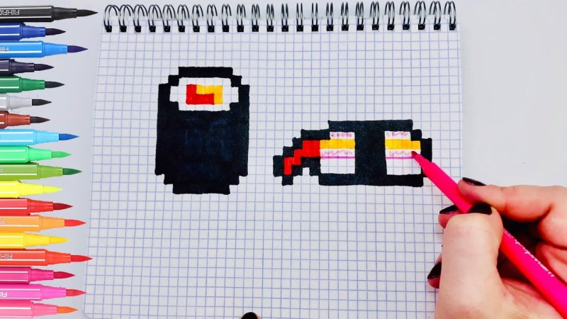 Рисование по клеточкам суши
