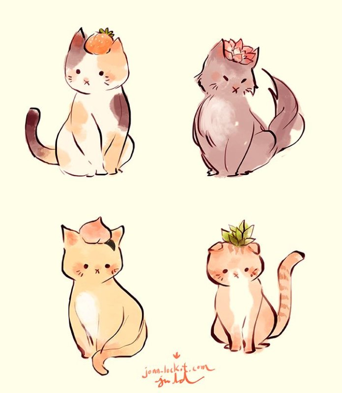 Котик рисунок