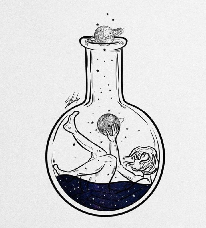 химия рисунки для срисовки