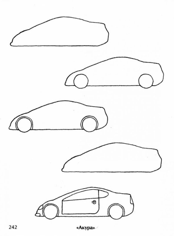 Машинка рисунок карандашом