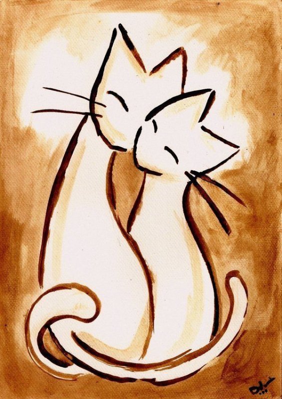 Кошка рисунок