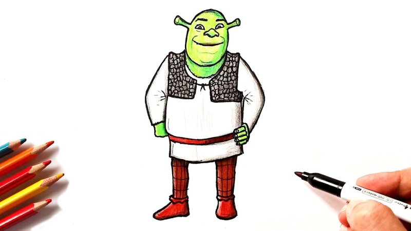 Рисунок Шрека для срисовки
