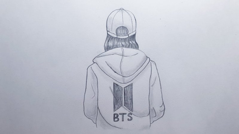 Легкий рисунок Army BTS