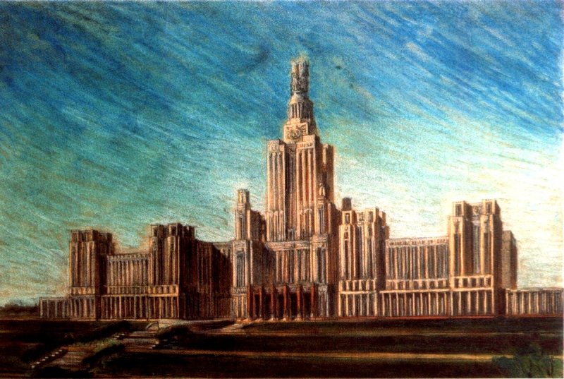 Здание сталинский Ампир здание МГУ