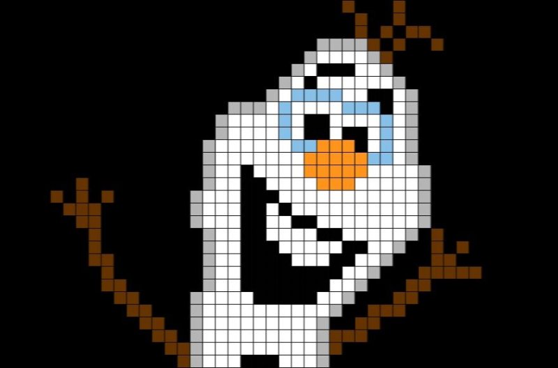 Олаф по клеточкам легкие