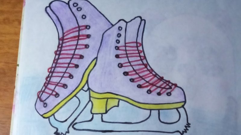 Нарисовать коньки
