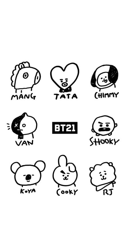 Тату для АРМИ BTS эскизы
