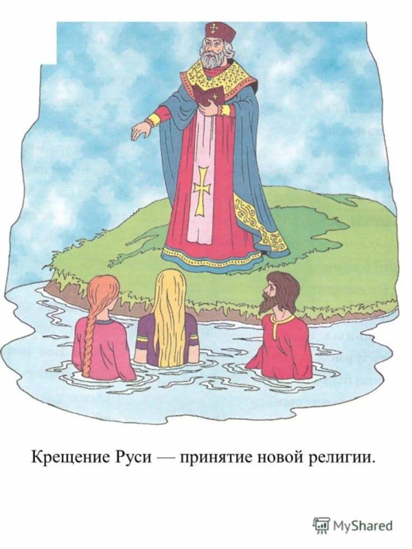 Крещение Руси рисунки детей