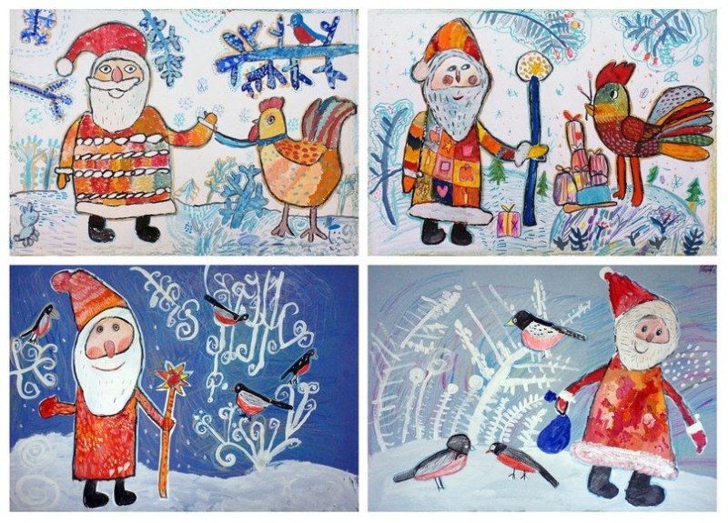 рисунки для детей новогодние