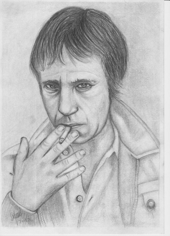 Рисуем Высоцкого карандашами