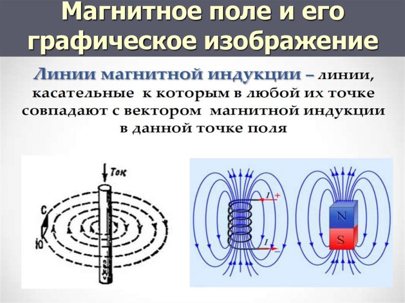 Графическое изображение магнитных полей линии магнитной индукции