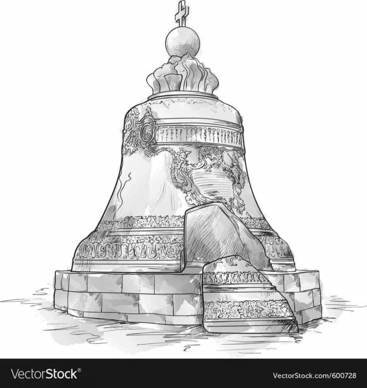 Царь колокол в Москве рисунок