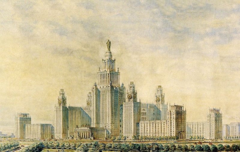 Сталинская архитектура МГУ