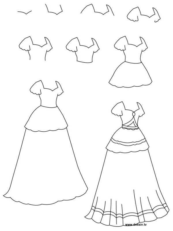 Платья для рисования