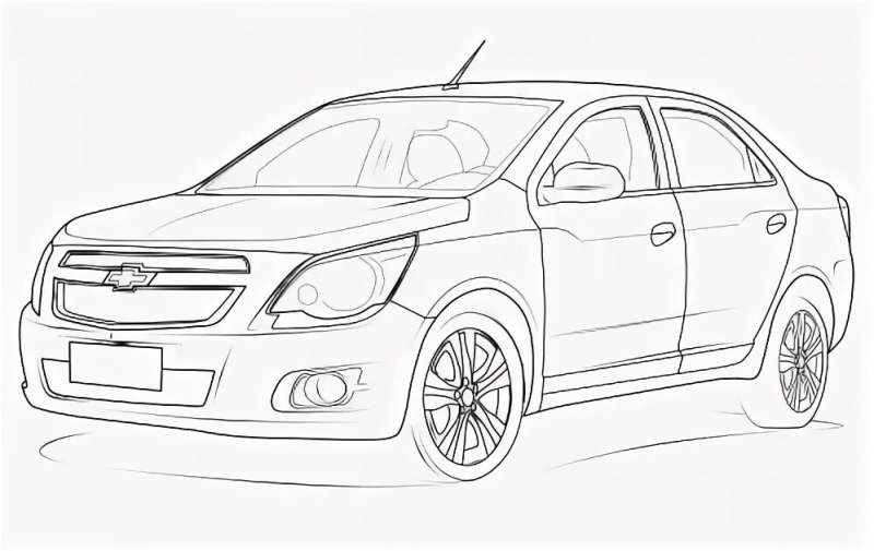 Chevrolet Aveo 2012 чертеж