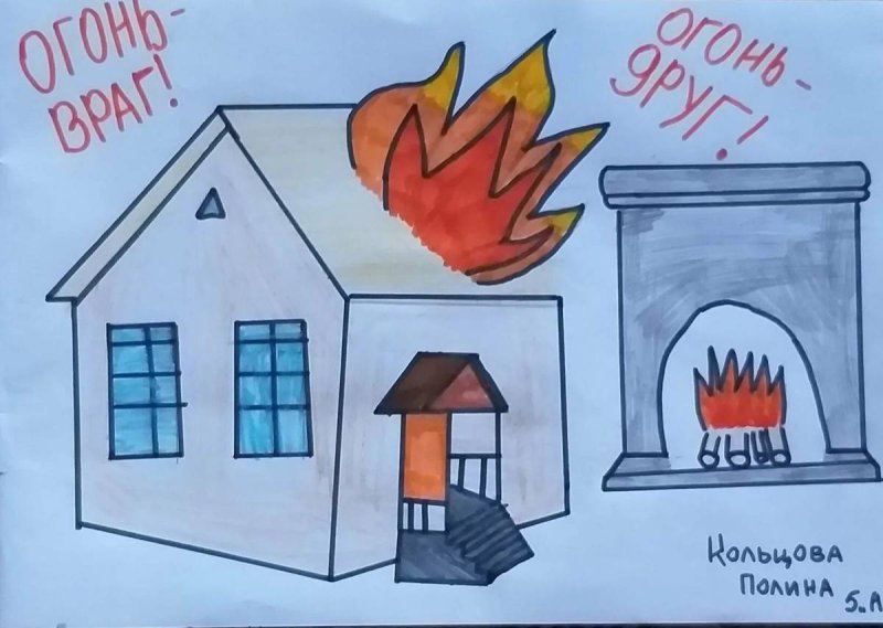 Огонь-друг огонь-враг конкурс рисунки детей