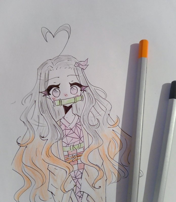 Незуко арт для срисовки