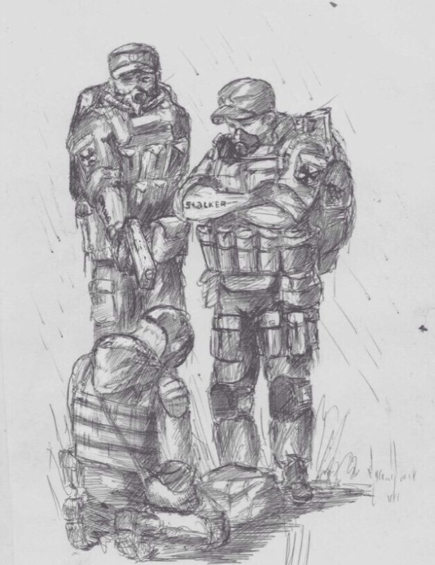 сталкер рисовка