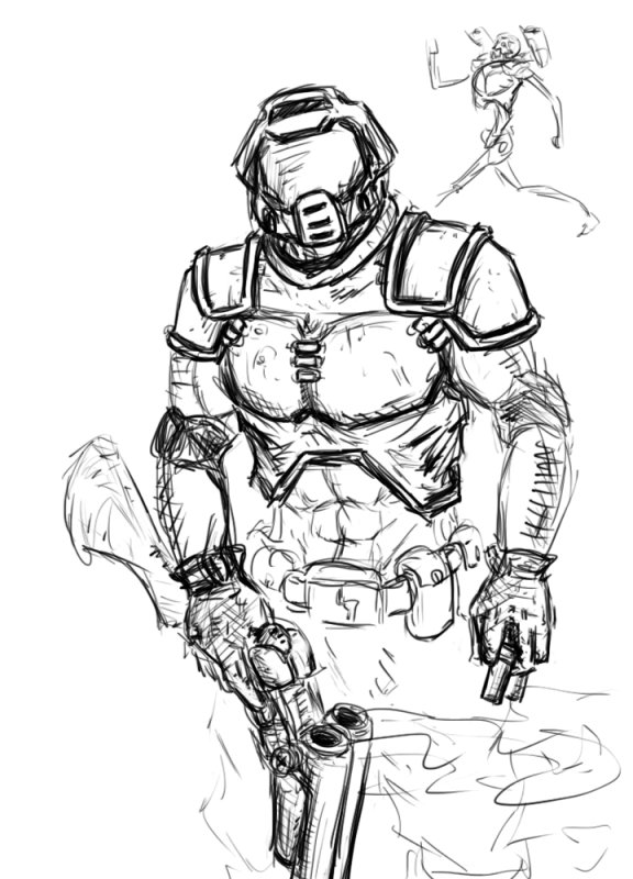 Doomguy раскраска