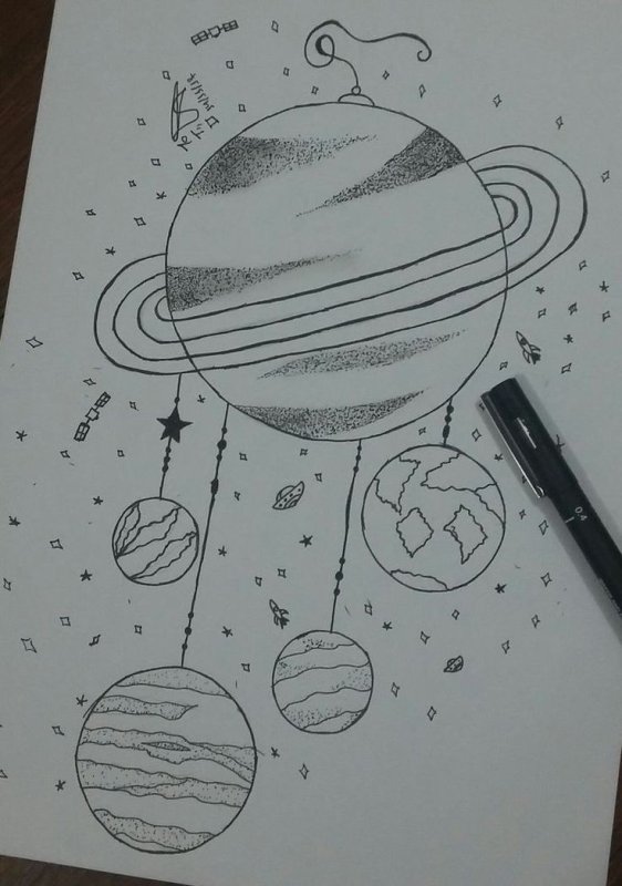 Рисунок на космическую тему