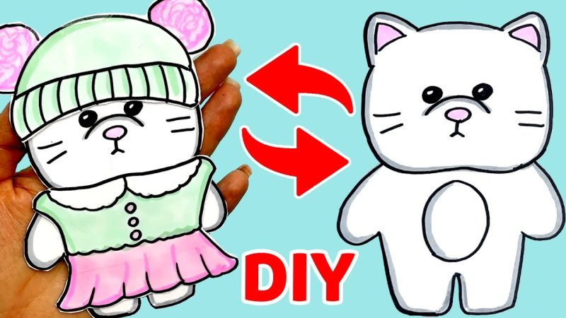 Котики лалафан из бумаги