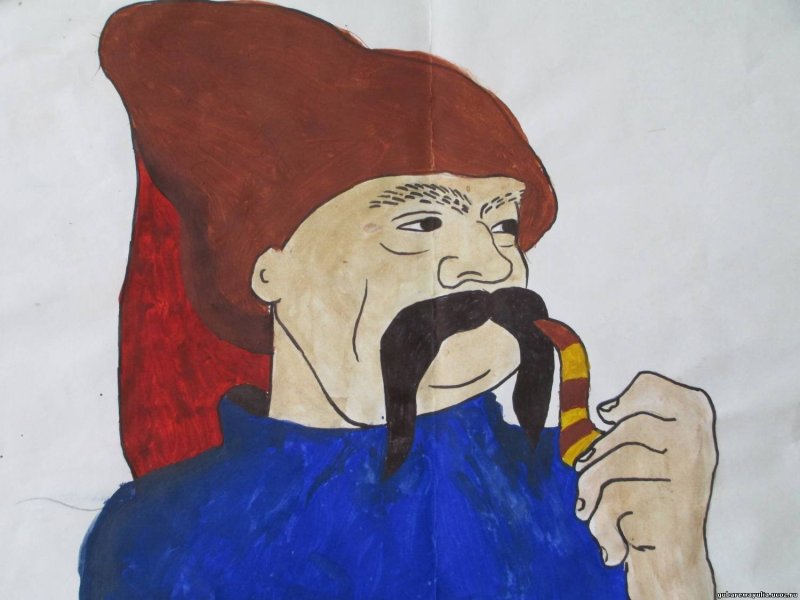 Рисунок к рассказу Тарас Бульба легко