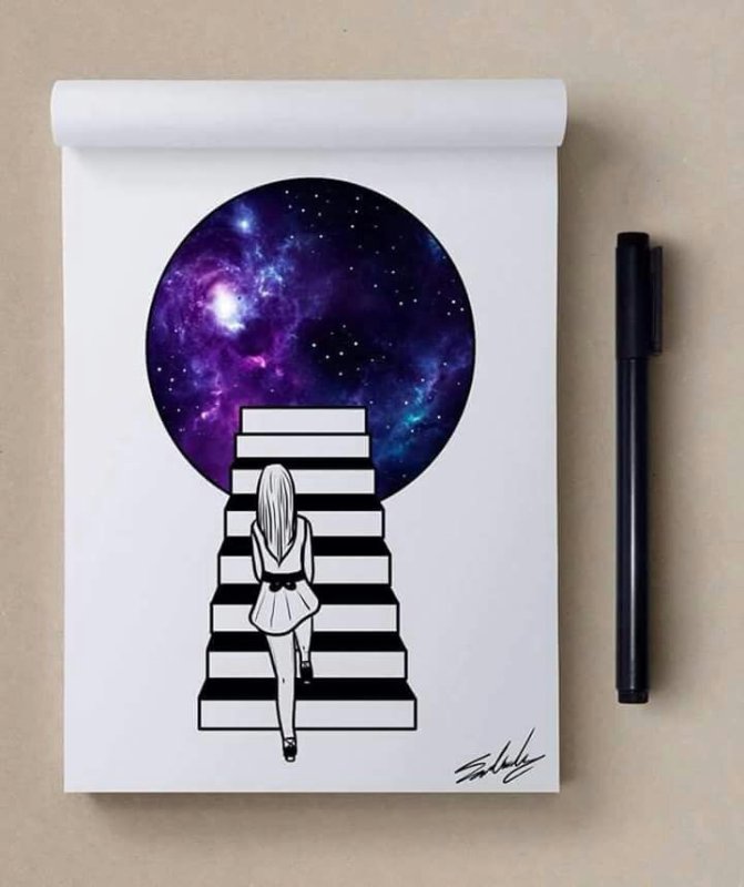 Космос для скетчбука