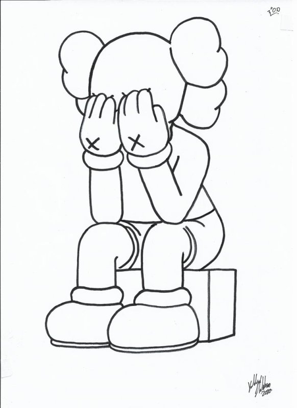 KAWS рисунок