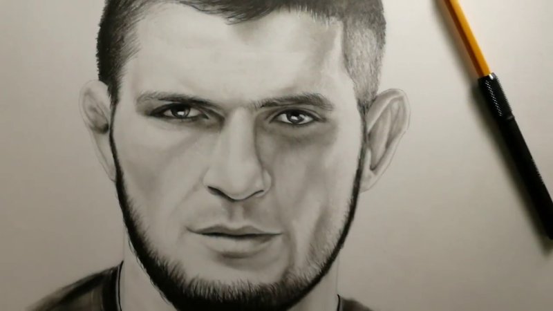 Нарисовать Хабиба Нурмагомедова