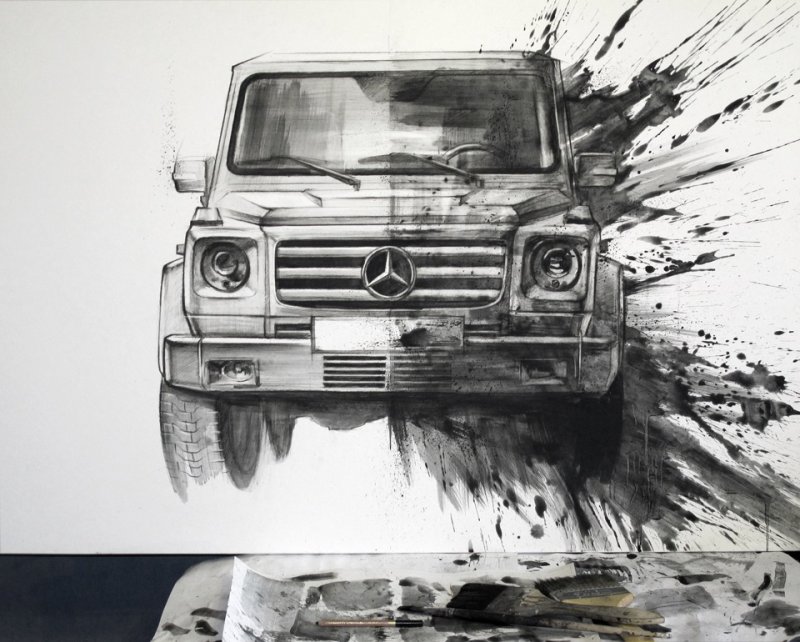 Нарисовать Мерседес Бенц g63 AMG