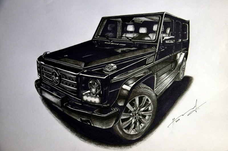 Раскраска Мерседес Гелендваген g63